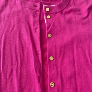 J. Crew button down sweater in crisp berry